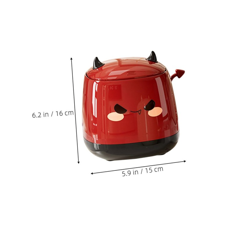 VICASKY Cute Mini Desktop Trash Can with Press Lid Adorable