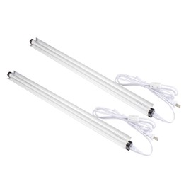 2 Pack LSL8481W White LED 48" 48Watt Linkable Single Strip Grow Lights w 2" Wide Mirror Reflector and FullSun 5500K Spectrum and 7500 Lumens, Great for Seeding and VegGrow!