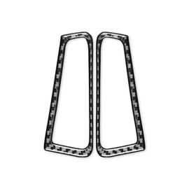 NVCNX Real Carbon Fiber Compatible with Infiniti G35 G37 G25 Q60 Q40 2007-2015 X S Sedan Coupe Convertible Car Accessories Interior Trim Defogger Air Vent Outlet Frame Cover Sticker Black