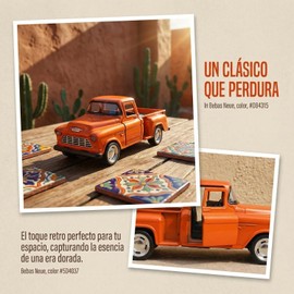Toddmomy Camioneta Clásica de Colección, Modelo de Pick Up Retro de Metal a Escala 1:32, Vehículo Antiguo para Decoración de Oficina y Regalo de Cumpleaños, Naranja