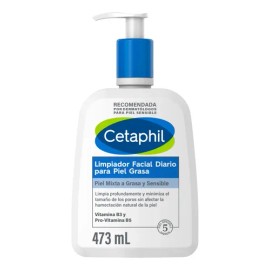 Limpiador Facial Diario Cetaphil Para Piel Grasa 473 Ml                                                                                               