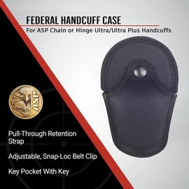 ASP, Inc. Federal Handcuff Case for ASP Handcuffs, Police Gear for Duty Belt and Handcuffs, Law Enforcement Gear, Personal Defense Equipment, Security Guard Equipment, Handcuff Case for Duty Belt