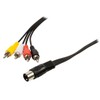 Valueline 1m 5 Pin Din Male to 4x RCA Male