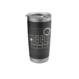 Modular Patch Matrix 1 4 Synth Diagram Graphic Stainless Steel Insulated Tumbler