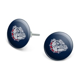 Gonzaga University Bulldogs Logo Novelty Silver Plated Stud Earrings