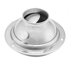 4in Adjustable Air Vent Stainless Steel Airstream Ventilation Outlet Hood Round Soffit Air Supply Easy Air Flow Ducting Hose Covers for Kitchen Bedroom Bathroom Office