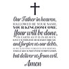 Fabric Panel 8"x8" Lord's Prayer Faith 100% Cotton Quilt Square