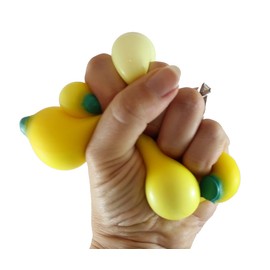 Curious Minds Busy Bags 2 Banana Squishy Squeeze Stress Balls - Cream Doh Filled Sensory, Fidget Toy- Gooey Squish OT
