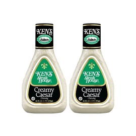 Ken’s Steakhouse Dressing, Creamy Caesar Dressing, Gluten Free Dressing for Salads or Spreads, 16 FL OZ Bottle (Pack of 2)