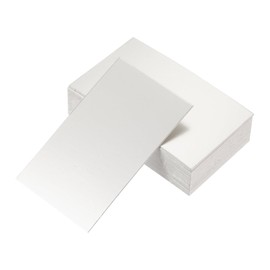 sourcing map 50 Business Card Stock 3.5" x 2" Blank Business Cards for Laser Printer Small Message Card Graffiti Scrapbooking DIY Thanks Cards, Silver