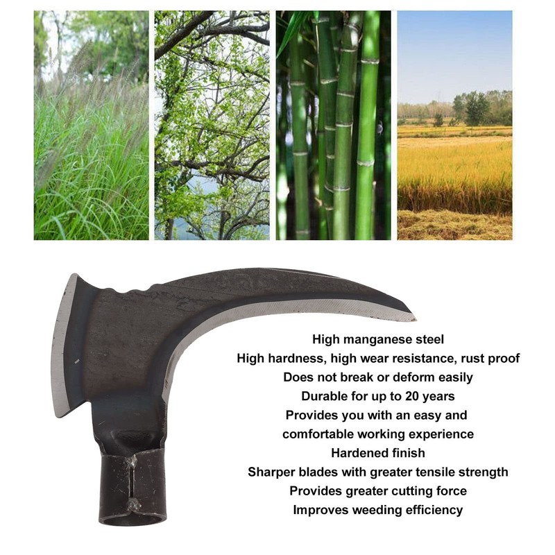 VINGVO Double Scythe, Mowing Cutting Trees High Manganese Steel Double