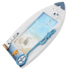 Levemolo Mediterranean Seagull Photo Frame Beach Picture Frame Desktop Picture Frame Coastal Picture Frame Beach Themed Picture Frames Simple Photo Frame Navy Picture Frame Wood Photo Frame