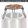 REDCAMP Folding Campfire Grill Grate Top for Solo Stove Bonfire,