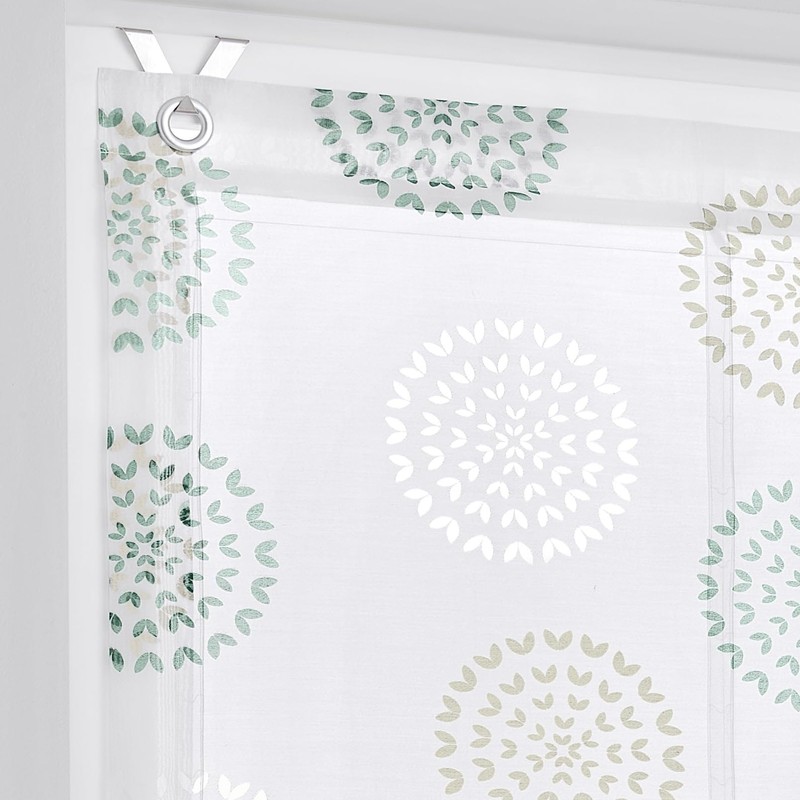 Bella Eyelet Roller Blind Burnout White Printed Circle Motif White