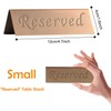POFET Pack of 2 Reserved Sign - Brushed Stainless Steel