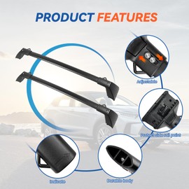 Roof Rack Cross Bars 265lbs Fit for Ford Bronco Sport On-Road Version Base 2021 2022 2023 2024, Bigbend 2021 2022 2023 2024, Outer Banks 2021, Heritage Edition 2023, Rooftop Aluminum Crossbars