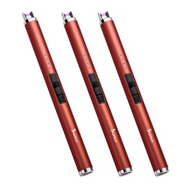 SUPRUS Lighter Candle Lighter Electric Lighter USB Lighter Safety Switch Rechargeable Flameless Plasma Windproof Pocket Size 1 Count (Pack of 3)