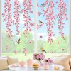 decalmile Window Sticker Cherry Blossom Hanging Window Decals Flowers Flowers