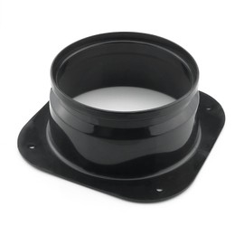 DGHAOP Dryer Vent Wall Plate 5Inch/125mm ABS Plastic Air Duct Connector Flange Panel Duct Connector Flange Inlet Fitting for Ventilation Straight Pipe, Wall and Ceiling (Square to Round)