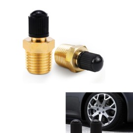 1/4 Inch NPT Brass Light Compressor, 1 Piece 1/4 Inch Brass Tyre Air Compressor Air Valve Test Valve Car Valve Tank Filling Valves Tyre Valve 1/4 Inch Adapter Rim Valves for Car Truck