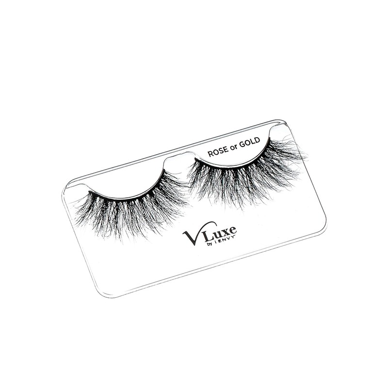 i•ENVY False Eyelashes Real Mink Lashes Dramatic Long Eyelashes (Rose