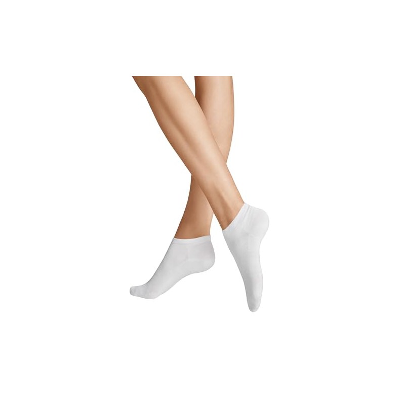 Hudson Relax Women's Trainer Socks Cotton Skin-friendly, White 0008
