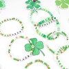 Budsmile St.Patrick’s Day Bracelets for Women Lucky Shamrock Charm Heishi