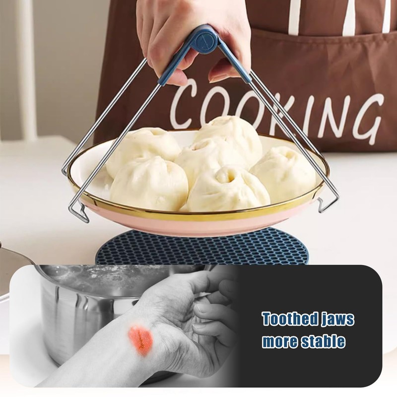 Retriever Zange, Retriever Zange Clip, Zange Edelstahl Küche Set, Anti-Hot