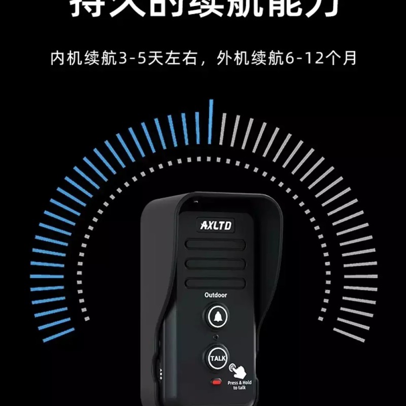 A. T1810 무선인터폰 현관 도어벨 장거리 300M 초인종 주택 [Q.