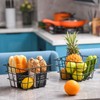 Wetheny 2 Tier Iron Fruit Basket Fruit Bowl for Kitchen