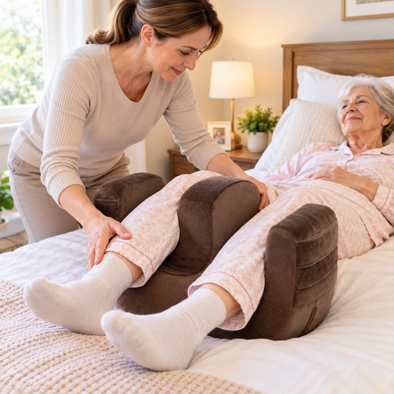 Patient Turning Pillow for Bedridden Elderly Care – U-Shaped Leg