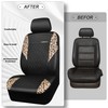 CAR PASS Leopard Print Faux Leather Car Seat Covers &