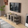 Farmhouse TV Stand for 65+ Inch TV, Industrial TV Cabinet,