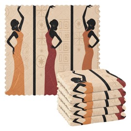 ALAZA Beautiful African Women Dish Towels Set