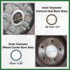 Motoforti 4pcs OD 75mm to ID 66.1mm Aluminum Alloy Car