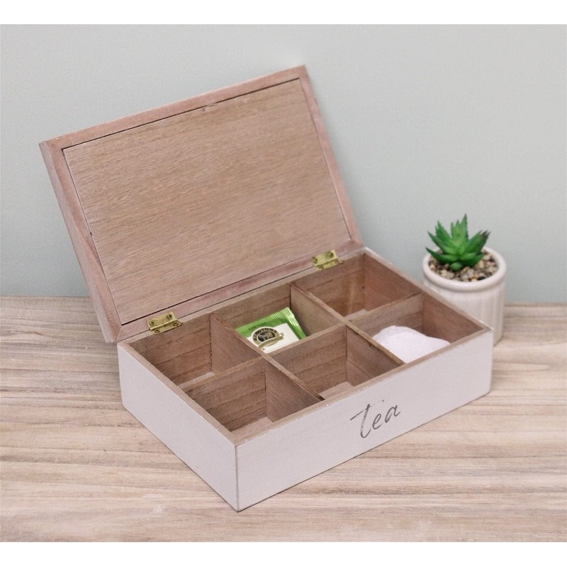 Sifcon Wooden House Design Tea Bag Box