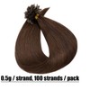 Elailite Real Hair Bonding Extensions, 0.5 g/strand, 45 cm, #4