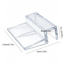 Tokaneit Glass Cover Clips for Aquariums, Acrylic Aquarium Glass Cover Holder, Universal Holders for Rimless Aquariums, Aquarium Cover Bracket Support, Glass Cover Clip 6 mm, Pack of 10