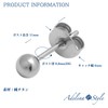 Adelina Style Titanium Earrings, Silver Ball, Round Ball Earrings, 1