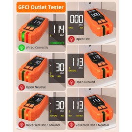 FOCEMTA Circuit Breaker Finder & GFCI Outlet Tester with Digital LCD Display, 90-135V Electrical Circuit Tracer Tool for Electricians/DIY – Lightweight (Includes Batteries & Carrying Case)