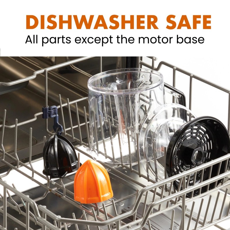 Elite Gourmet ETS740 BPA-Free Electric Citrus Juicer with 2 Cones,