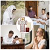 Onism 3Pcs Prayer quilt with cross inside,Mini Handcrafted pocket devotional,Portable