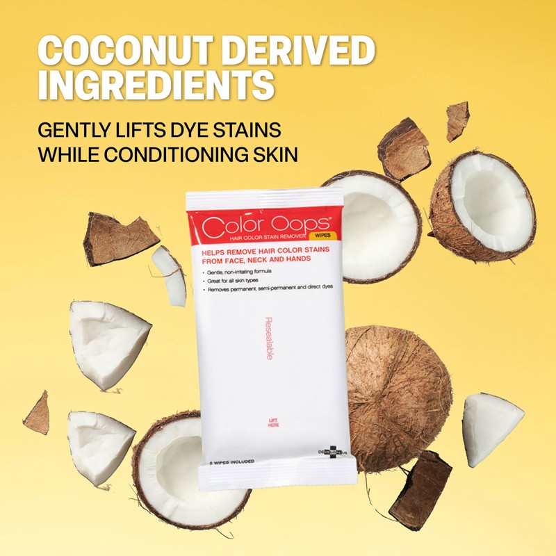 Color Oops Hair Color Remover Wipes, 5 Count, Coconut Oil