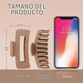 Paquete de 8 pinzas de pelo grandes de 4.3 pulgadas para mujer, cabello fino y grueso rizado, clips de plátano grandes mate, clip de mandíbula de suje