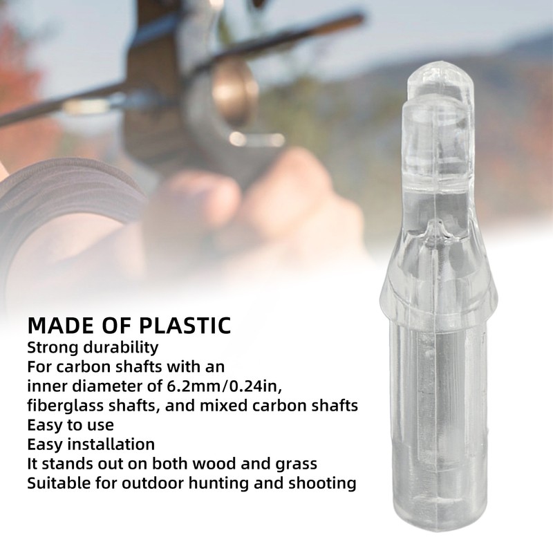 100pcs Archery Arrow Nock Durable Plastic Insert Arrow Nocks Light