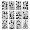 12 Pcs Plastic Painting Stencil,Christmas Themes Santa Claus Snowman Christmas