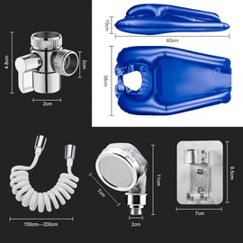 Dreamark Inflatable Hair Wash Basin Tray for Bedridden People with External Hand Shower, 60 x 38 cm, Mobile Wash Basin, Hair Washing Aid for Children, Disabled, Injured, Old People and Pregnant Women