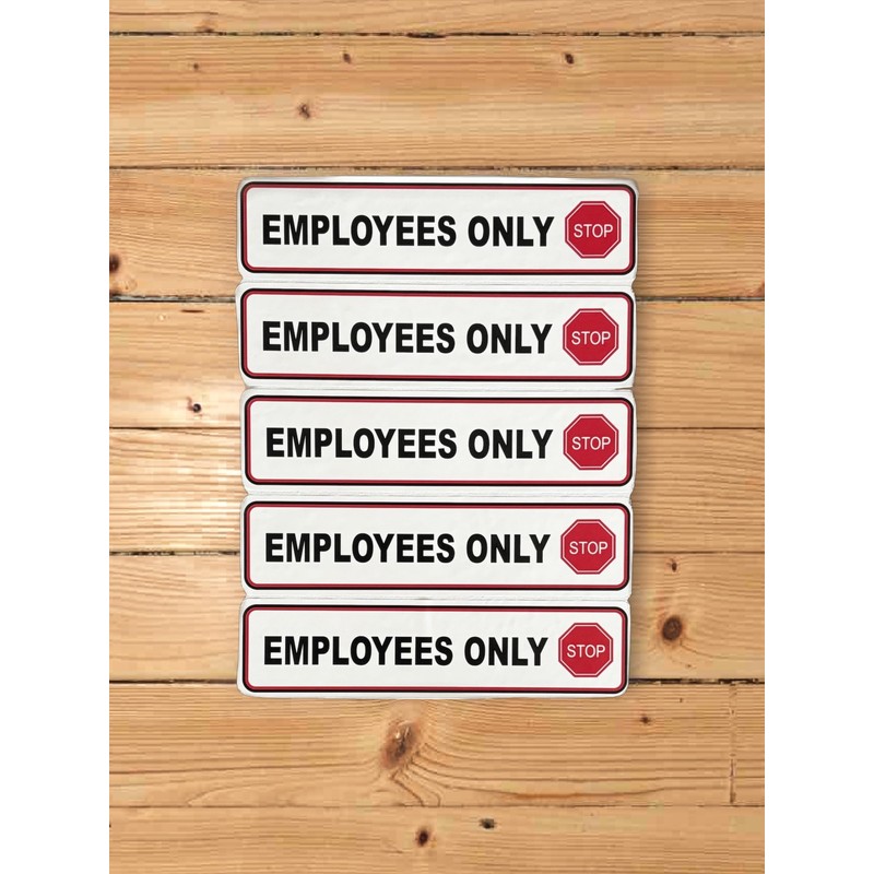 Employees Only - Stop Label Set - Pack of 5