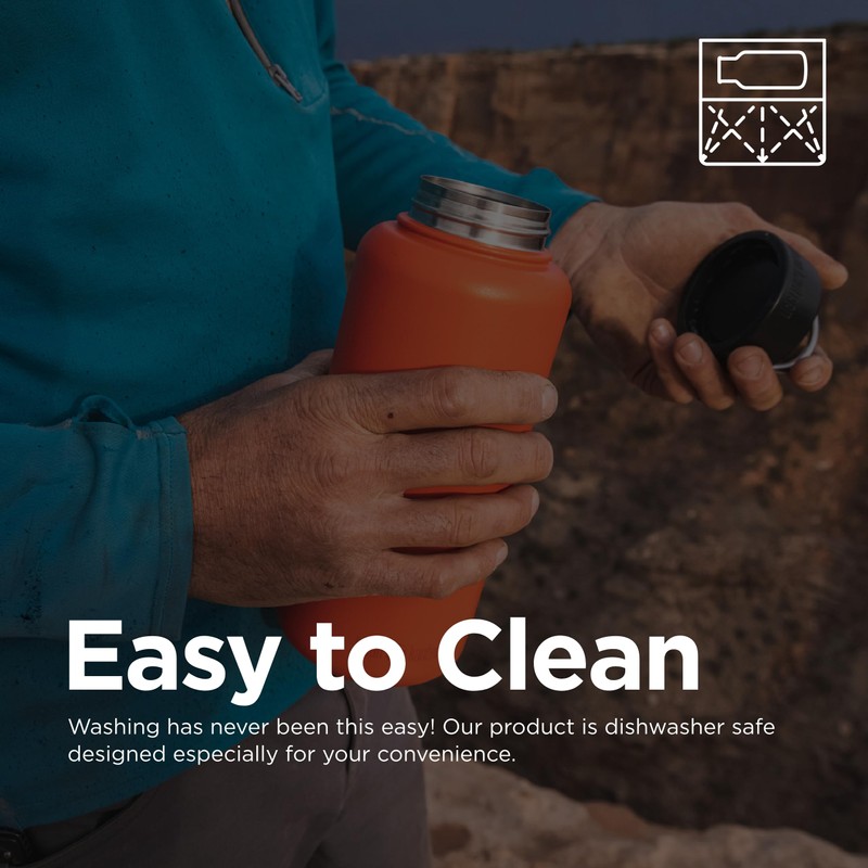 Klean Kanteen Wide Loop Cap with Bale - Dishwasher Safe,