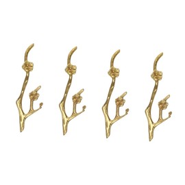 OSALADI 4pcs Vintage Door Handles Cabinet Knobs Solid Brass Drawer Door Knobs for Kitchen Dresser Cupboard